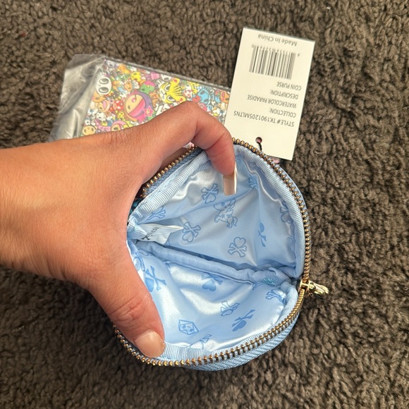 Tokidoki watercolor paradise zip coin purse (New) - Picture 3 of 4